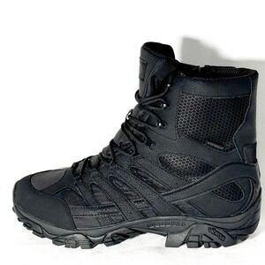 New MERRELL MOAB 2 TACTICAL SIDE ZIP WATERPROOF J15845 Blk MEN'S 8" BOOTS sz 12